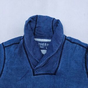GAP Blue Shawl Collar Sweatshirt
